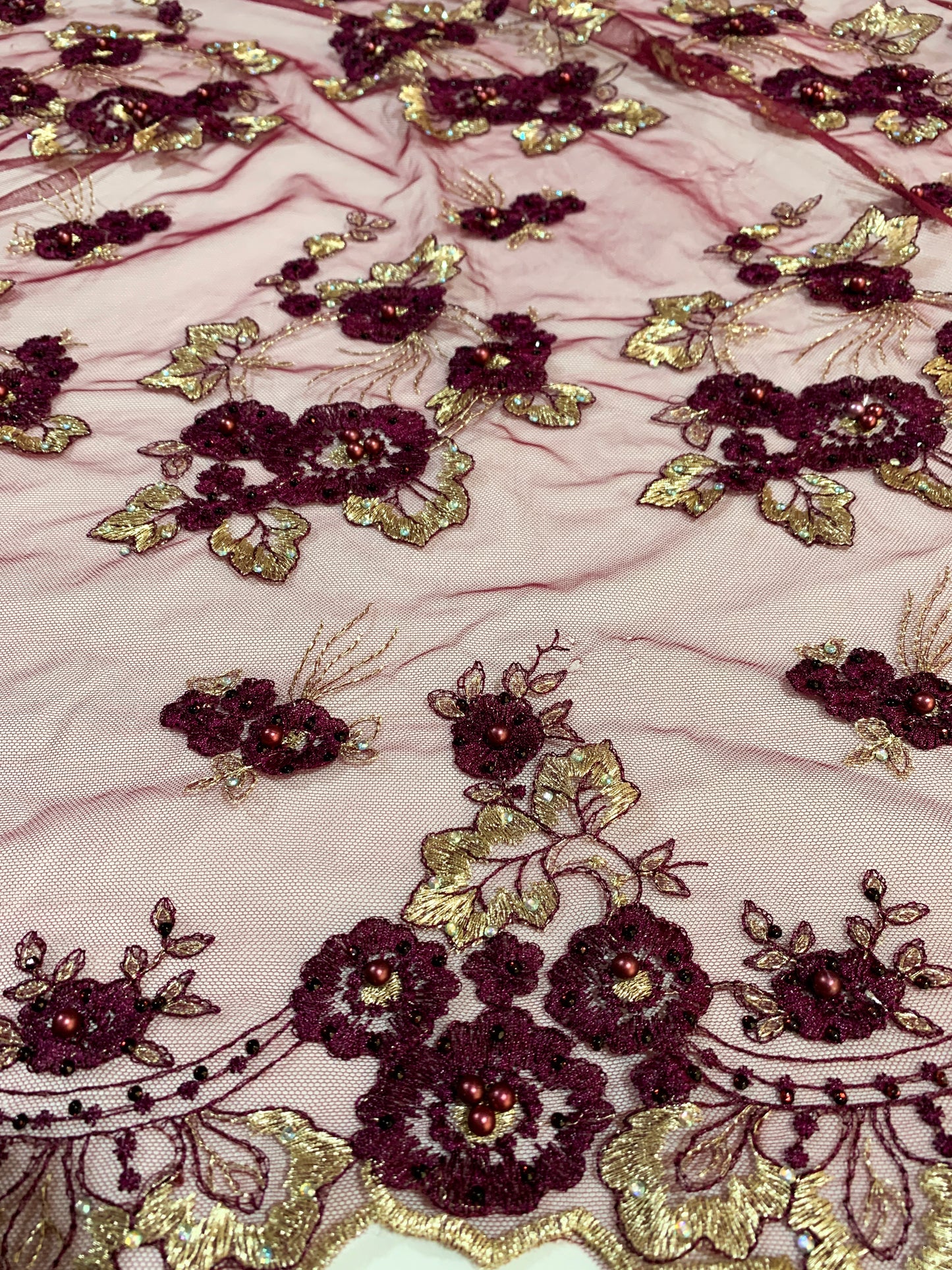 Lunorah [the Pansy] Saree Dress Embroidery Fabric