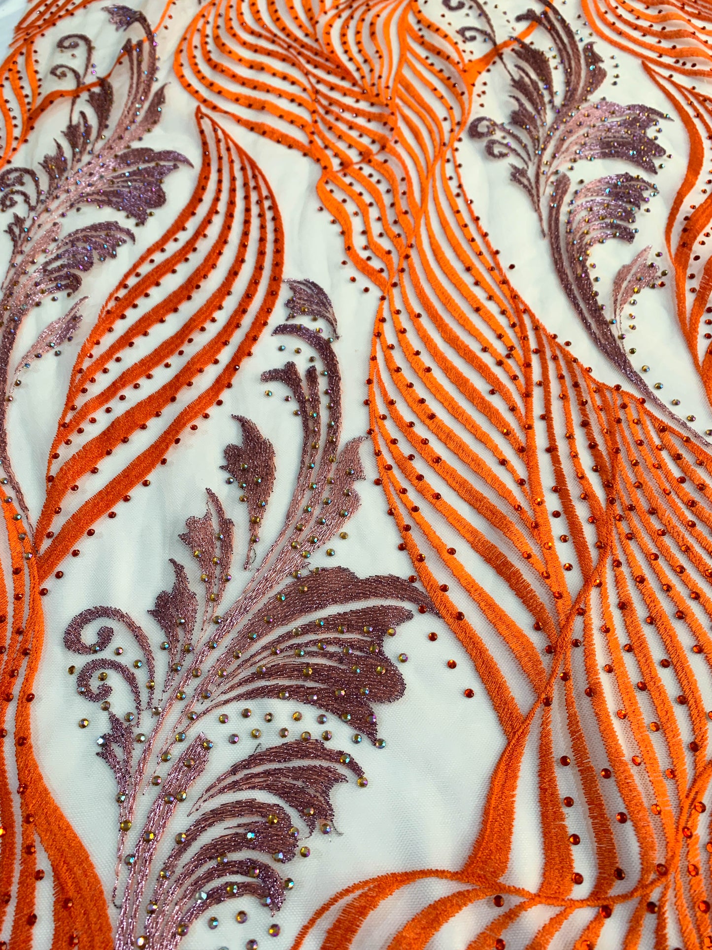 Lunorah [Leaf Waltz] Saree Dress Embroidery Fabric